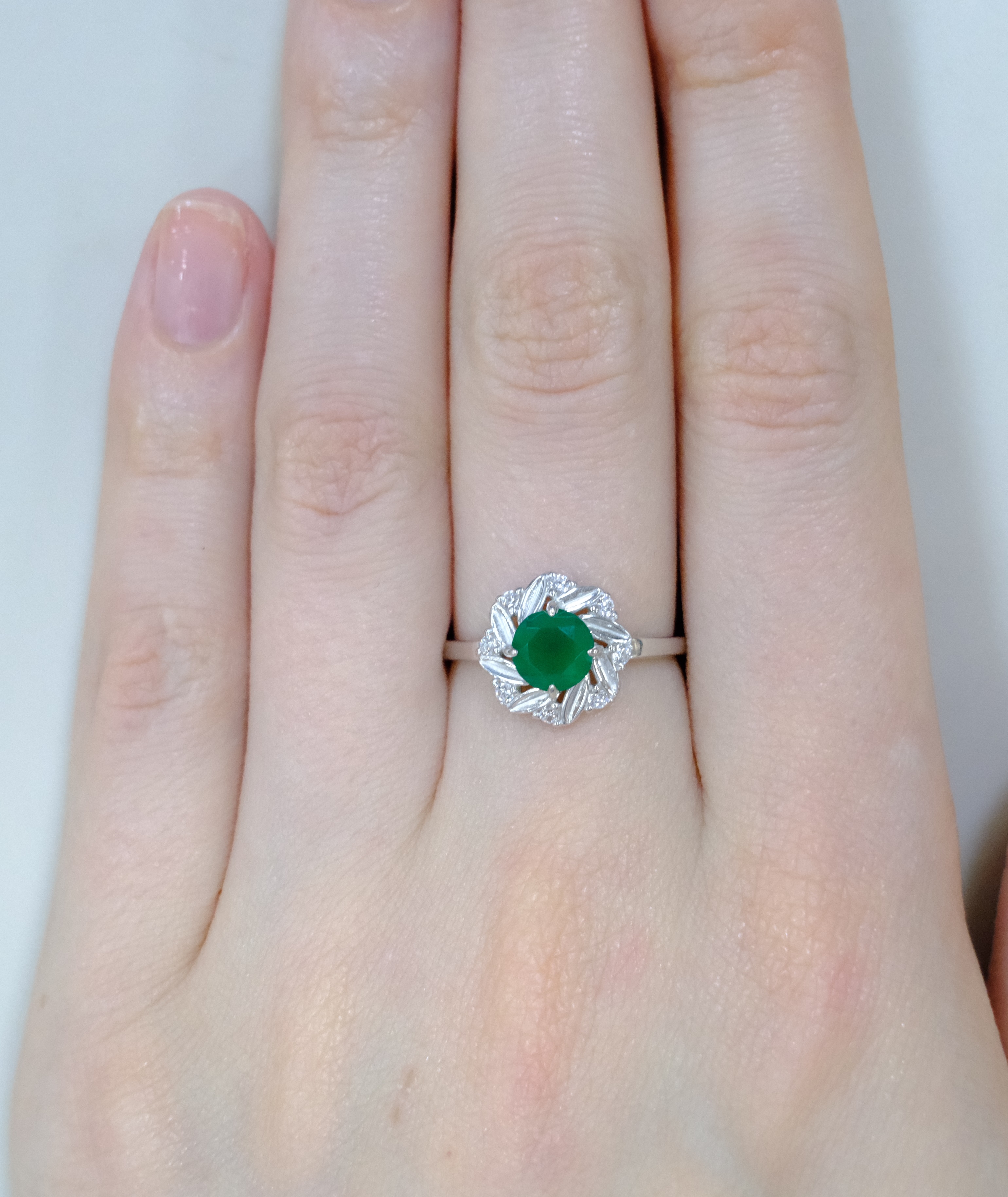 Серебряное кольцо с агатом